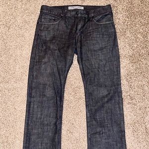 32x32 Express Rocco Slim Straight Black Jeans